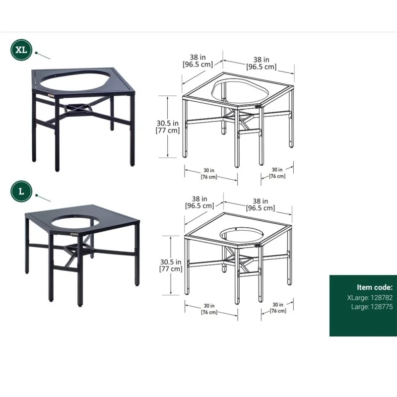 narożna rama modułowa big green egg xlarge